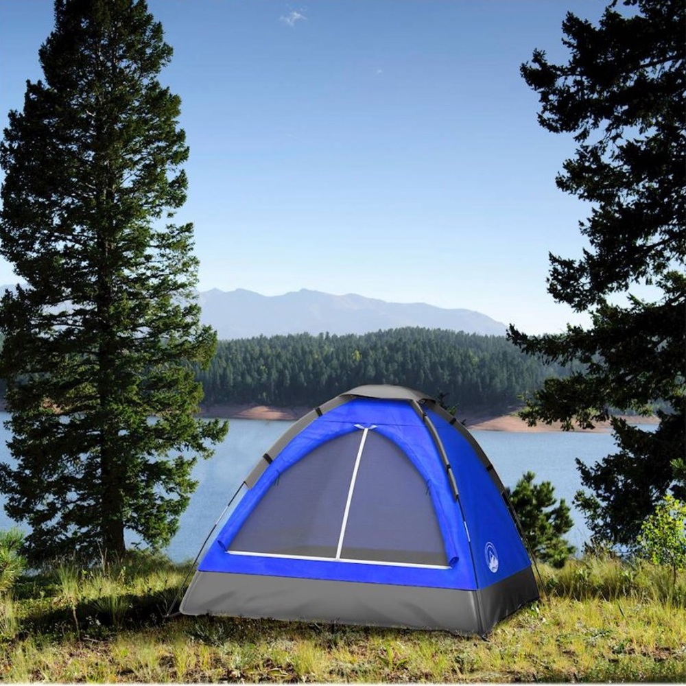 Wakeman Two-Person Tent with Carry Bag Blue New in Box - Picture 2 of 2